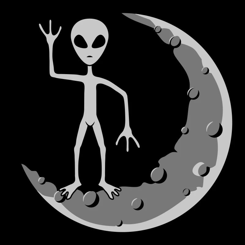 Moon Alien waves standing