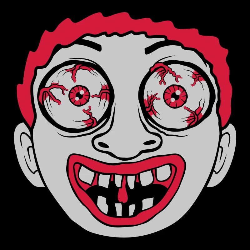 Crazy creepy horror face