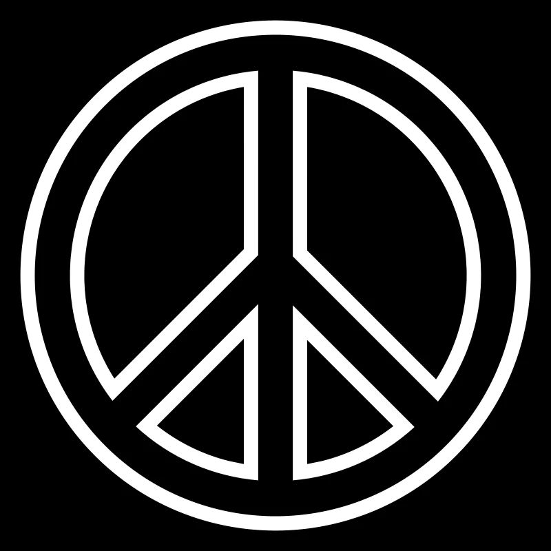 Peace Frieden Symbol mit Rand Vektor