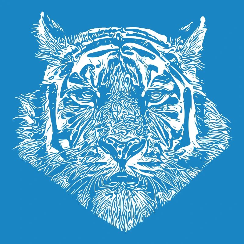 Tiger big cat with striped pattern