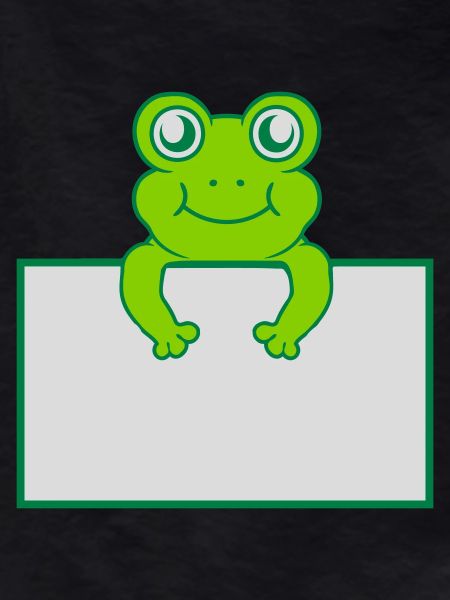 Text present frog shield