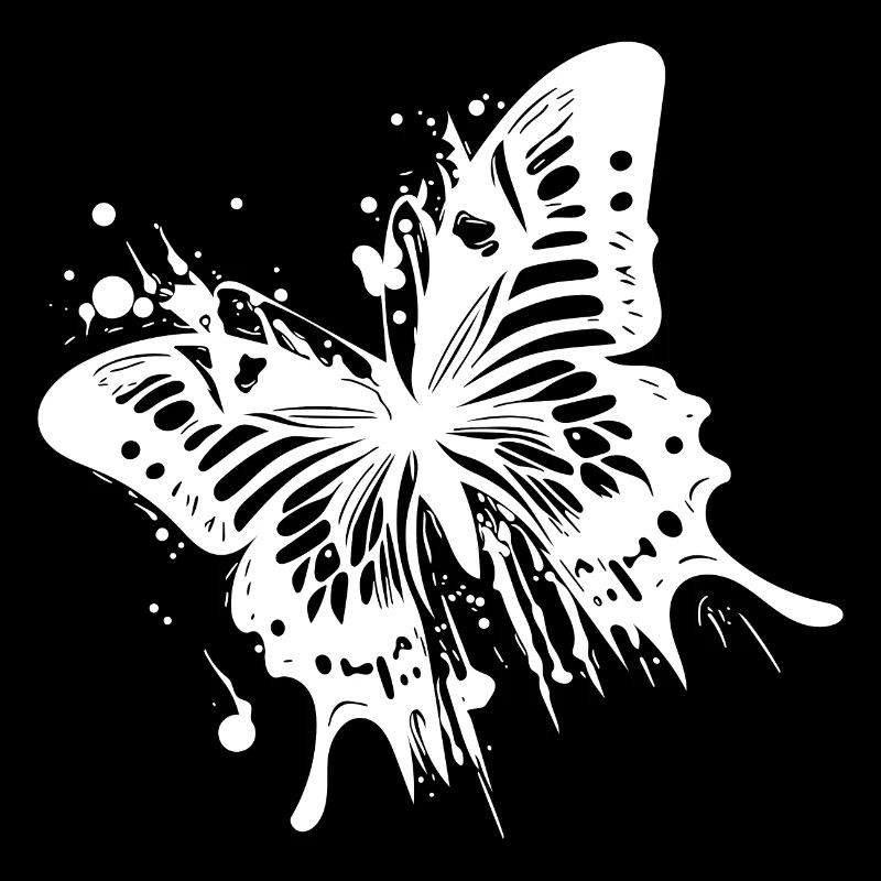 Élégant papillon à l’encre vintage