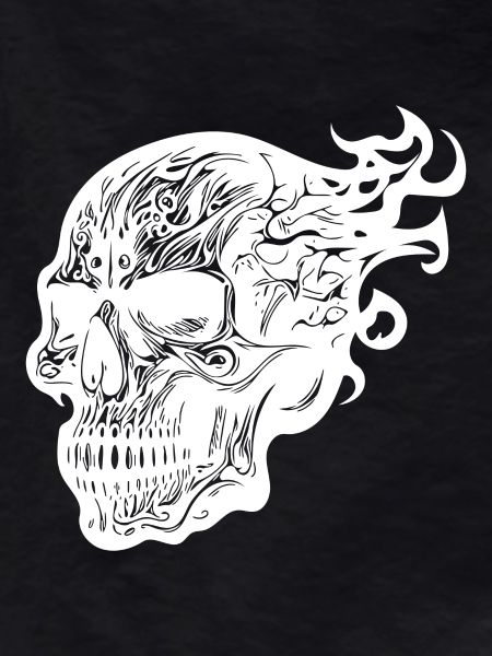 Burning Tattoo Fire Skull
