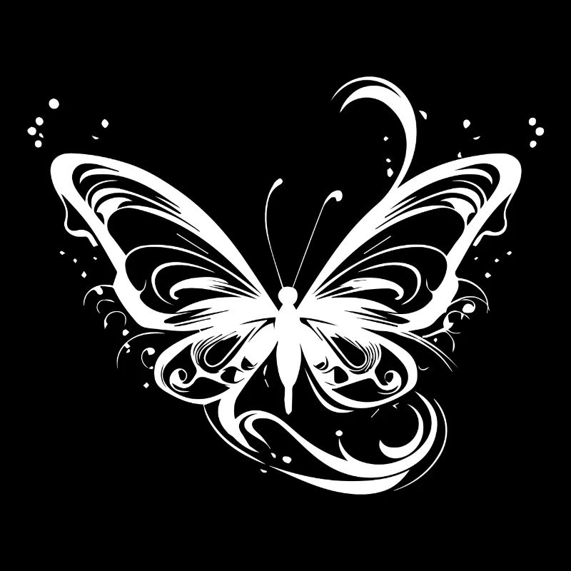 Pretty Tattoo Lines Style Butterfly