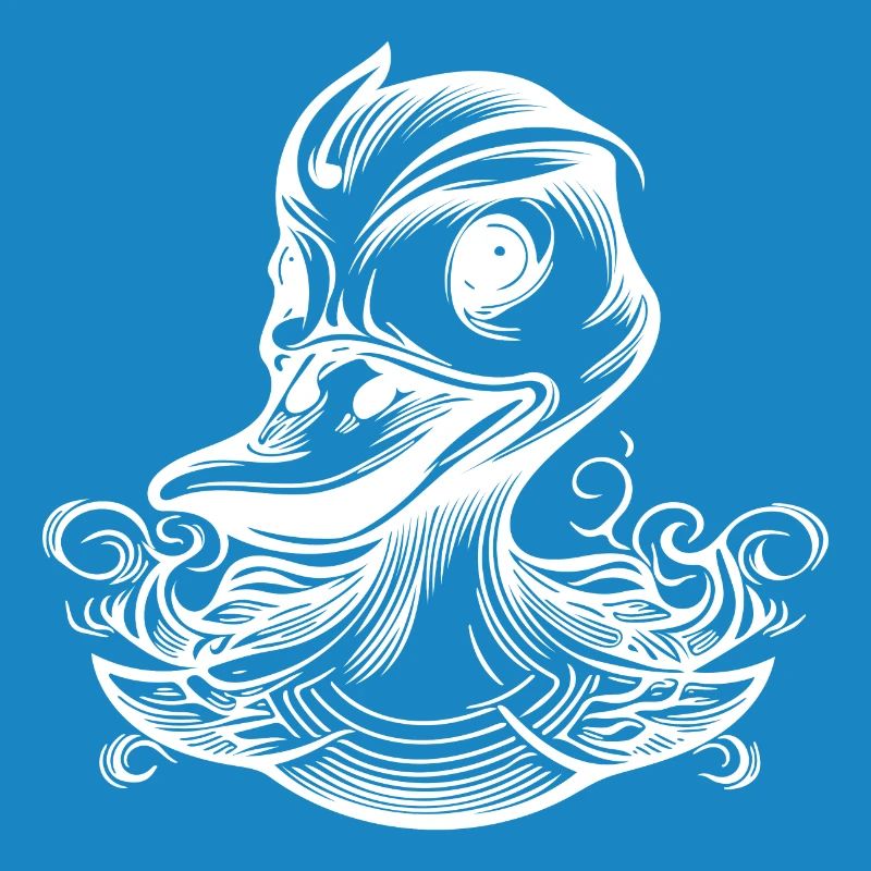 Funny duck with a big beak
