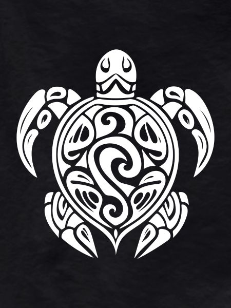 Pretty tattoo diver turtle
