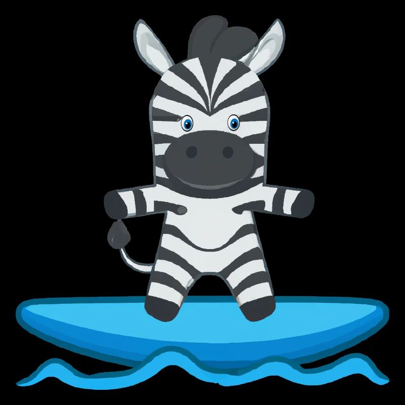 Zebra surfing