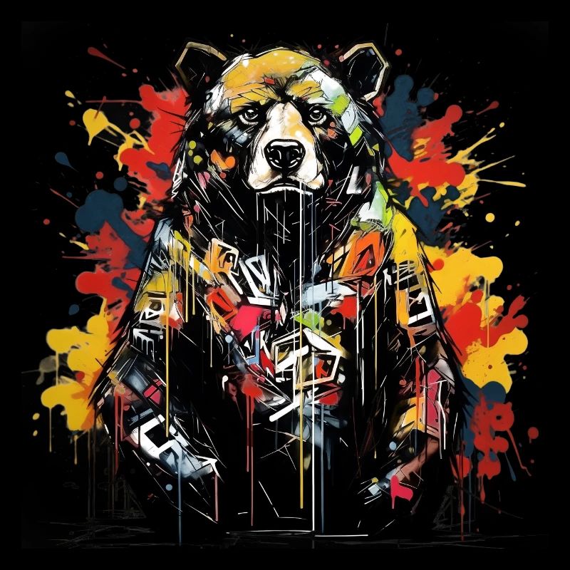 Ours rugissant. La force du style graffiti.