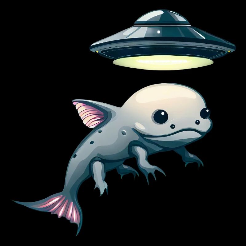 UFO Abduction: Alien and Axolotl