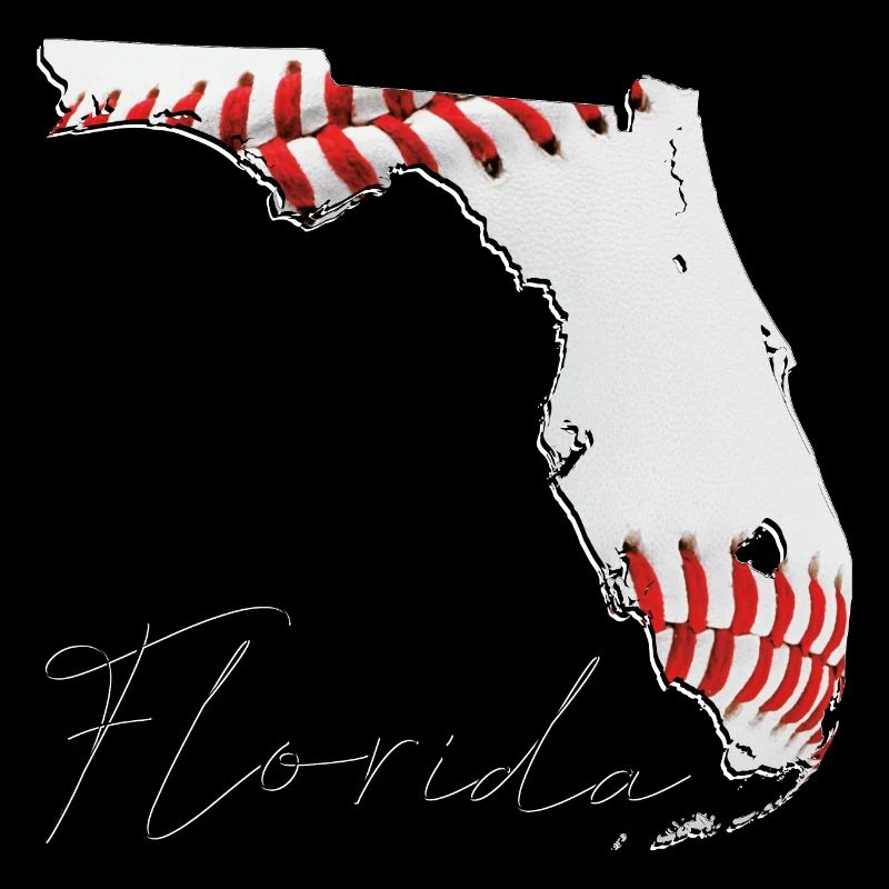 Vrai baseball en Floride Carte de l’État FL