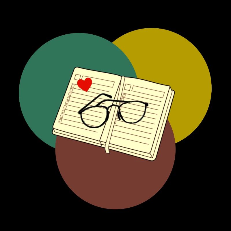Author, book and glasses