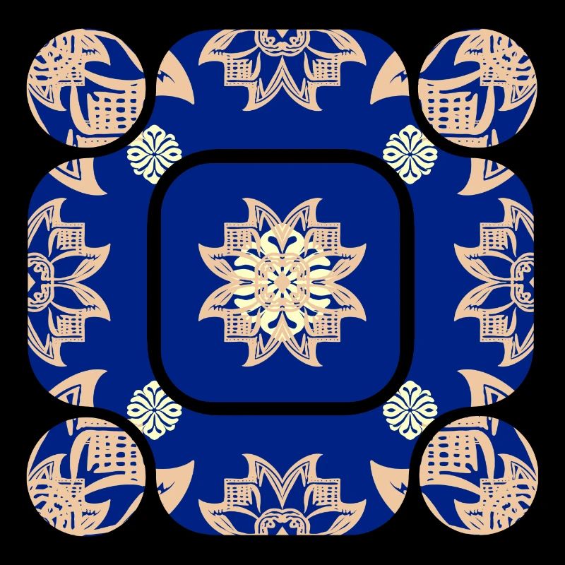 Blue and cream abstraction: Delicate harmony