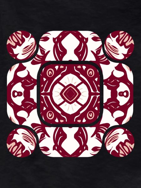 White and red abstraction