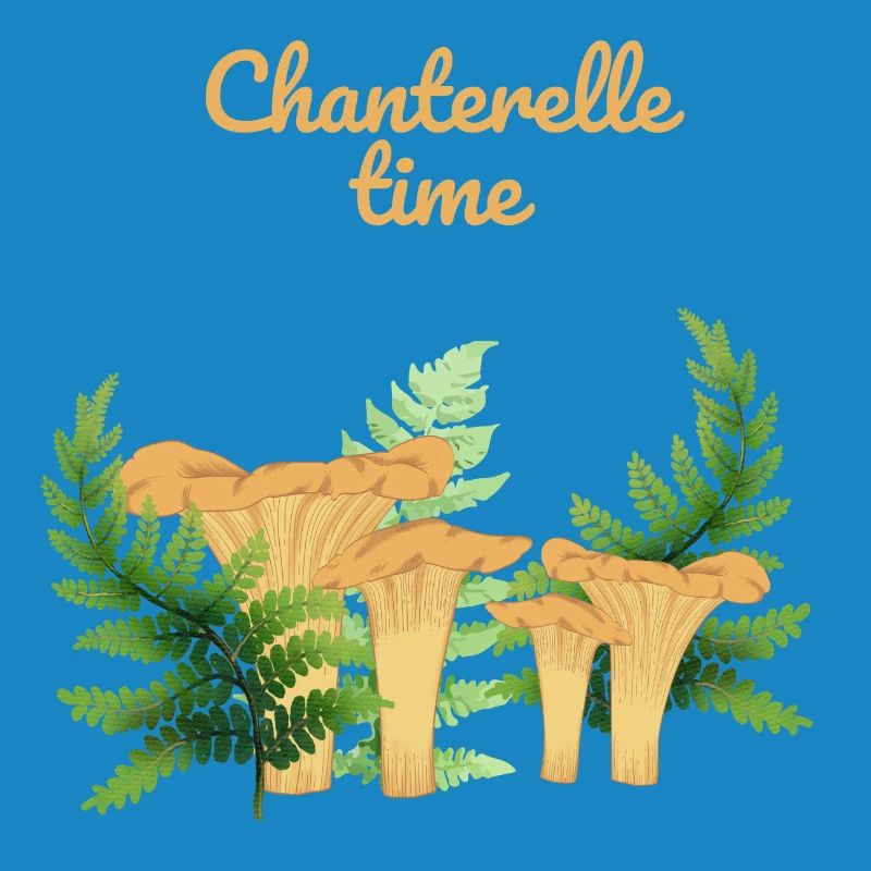 Girolles dans une forêt