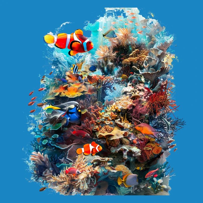 Tiny coral polyps form entire reefs