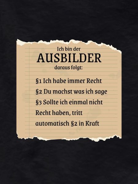 Ausbilder Spruch