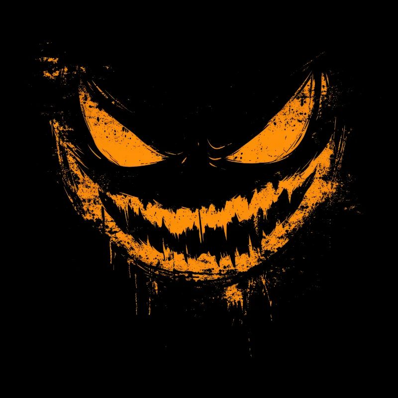 Pumpkin laugh creepy halloween