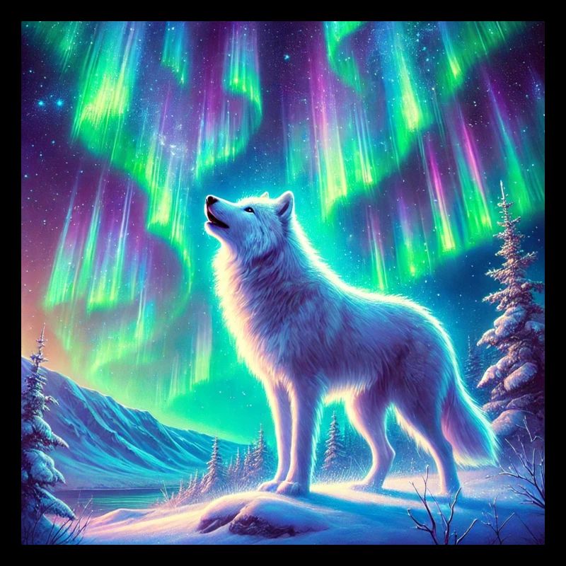 Wolf Aurora Borealis