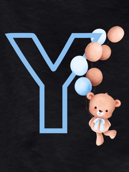 Blue Letter Y Bear