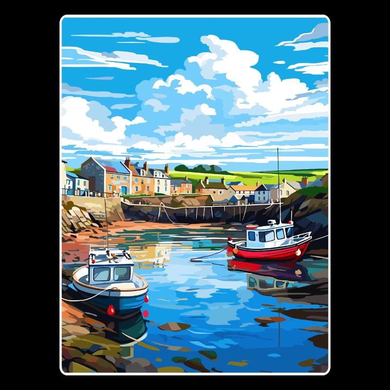 Bude Cornwall England Reiseposter Souvenir WPA