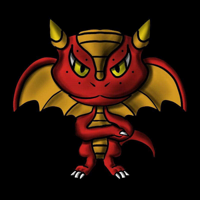 Red and gold dragon