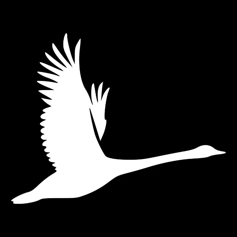 Cygne volant dans le style du tatouage