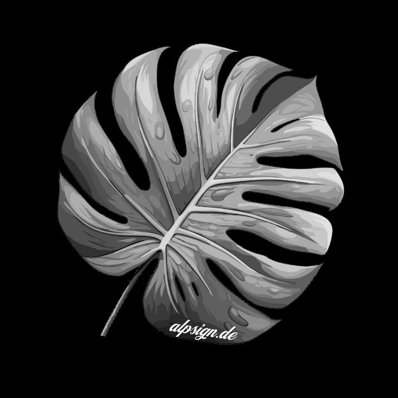 Monstera leaf window leaf design AlpSign.de