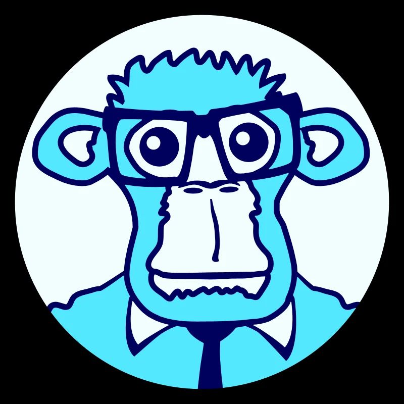 Smart Nerd Monkey Head Horn-Rimmed Glasses Geek Face