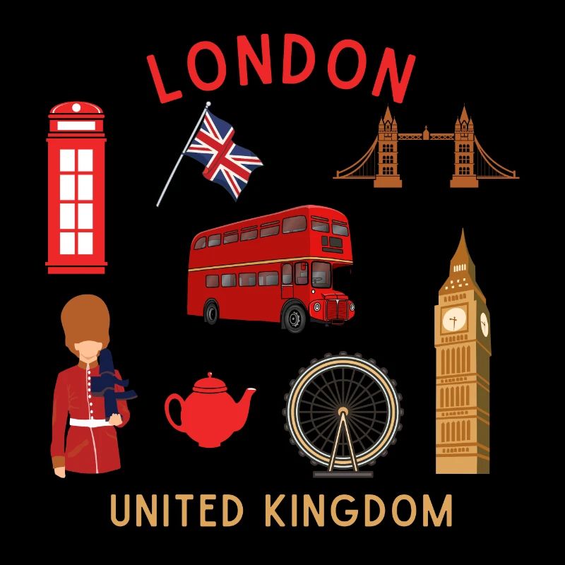 Monuments de Londres sur le thème du voyage