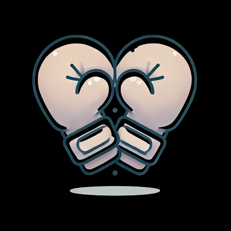 Herzförmiges Boxhandschuhdesign