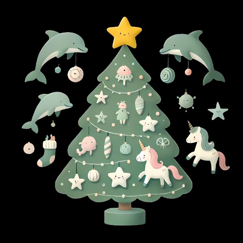 Whimsical Christmas Tree Fantasy