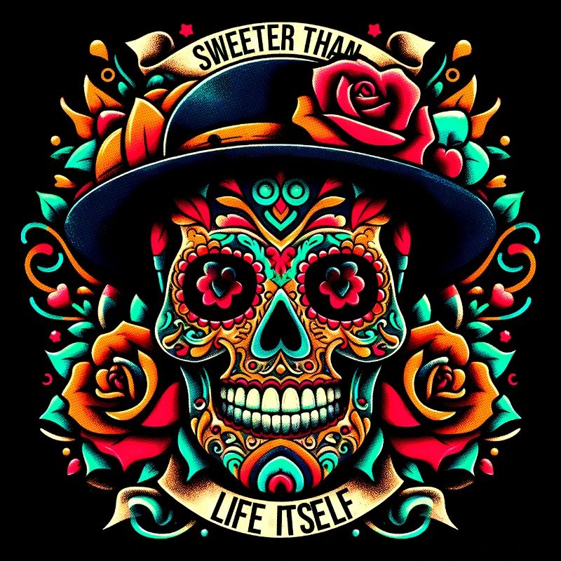 Crâne de catrina mexicaine - Plus doux que la vie elle-même