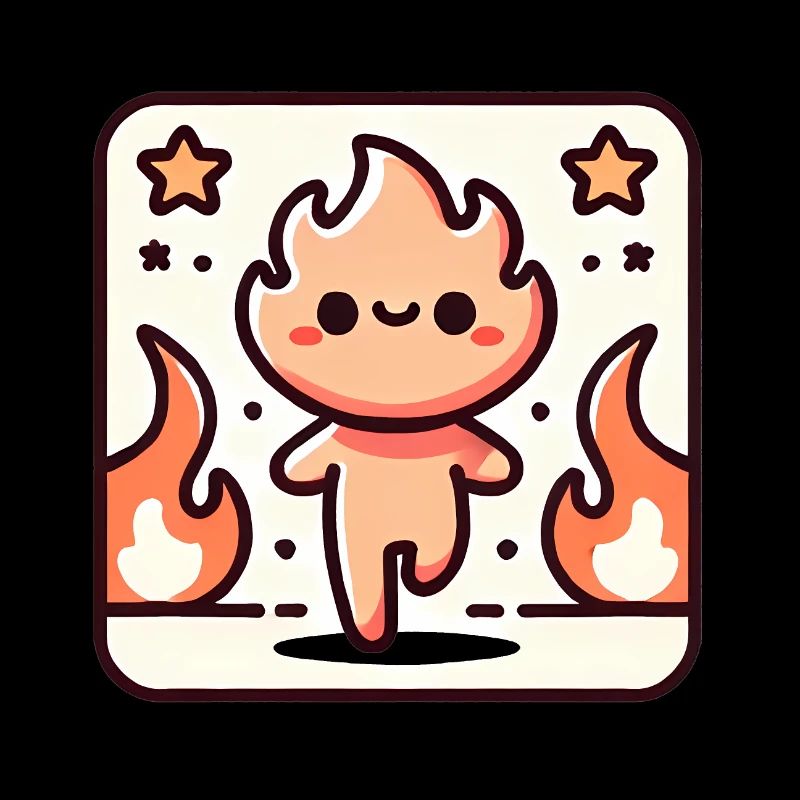 Follow Your Passion Flame Character Badge