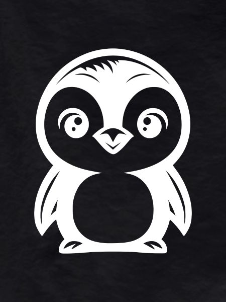 Cute Comic Penguin Drawing