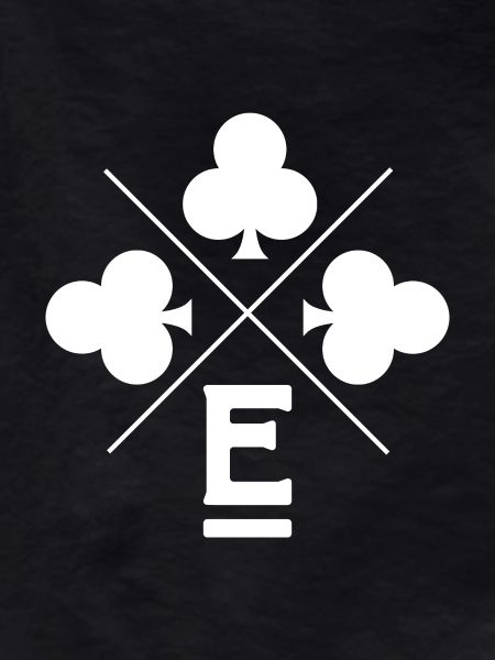Letter e lucky clover