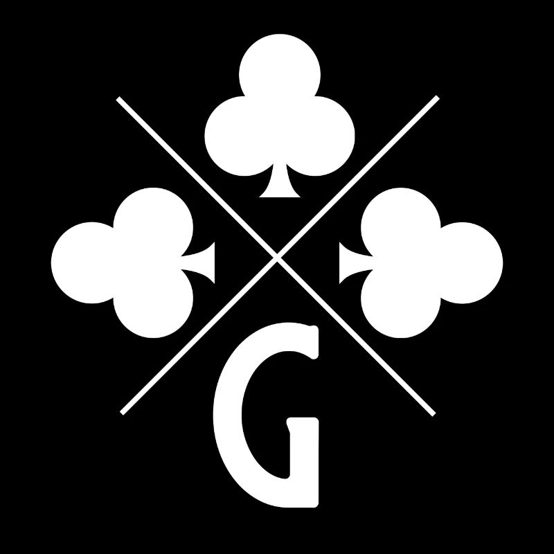 Letter g lucky clover