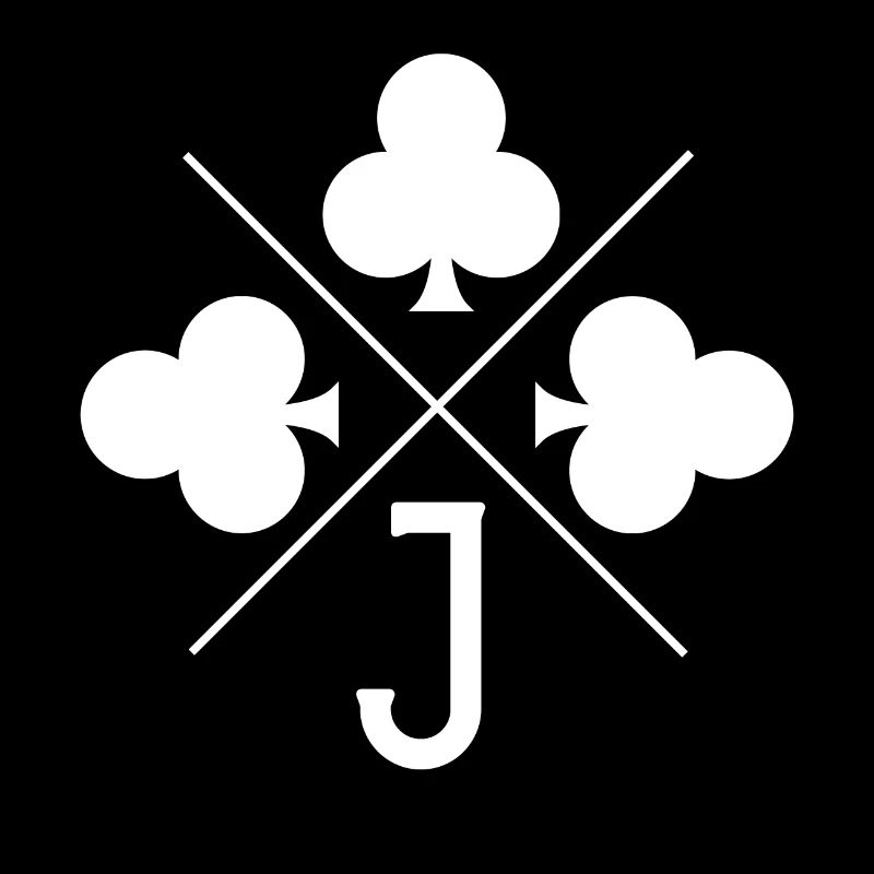 Lettre j trèfle porte bonheur