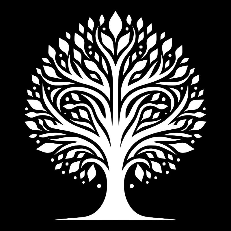 Spiritual tree of life with harmonious structure