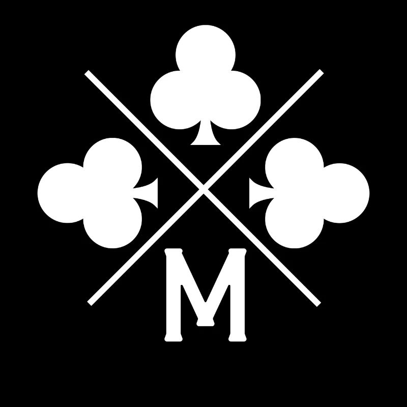 Lettre m trèfle porte bonheur