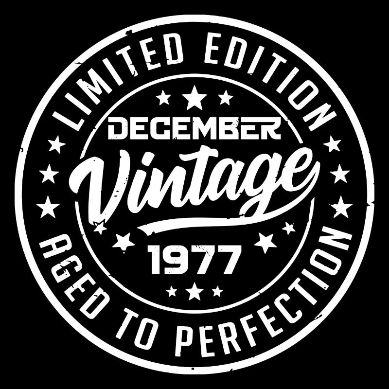 Décembre 1977 Cadeau Vintage Rétro Décembre 1977
