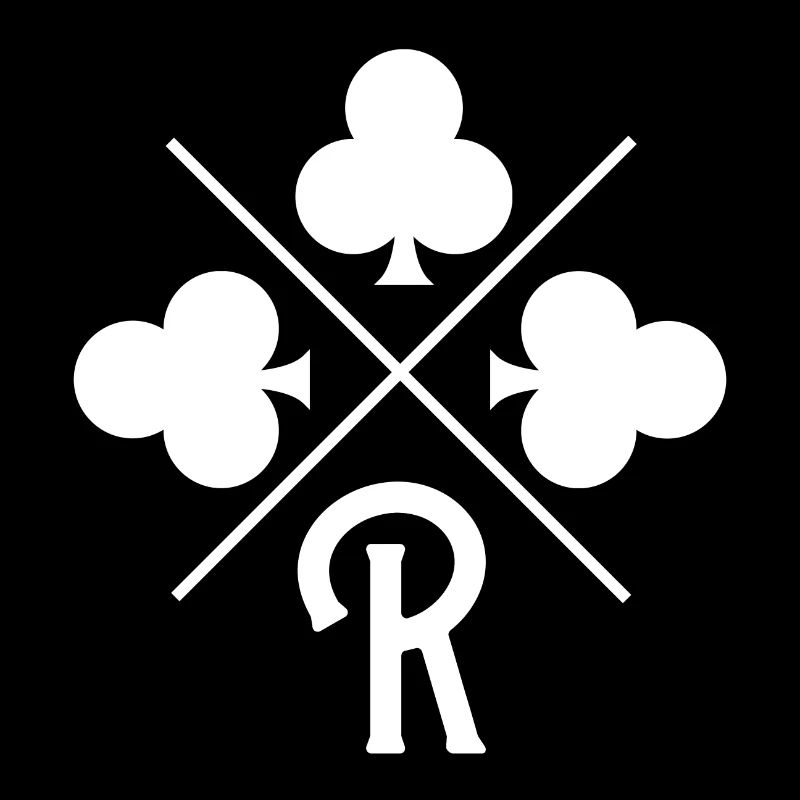 Lettre r trèfle porte bonheur