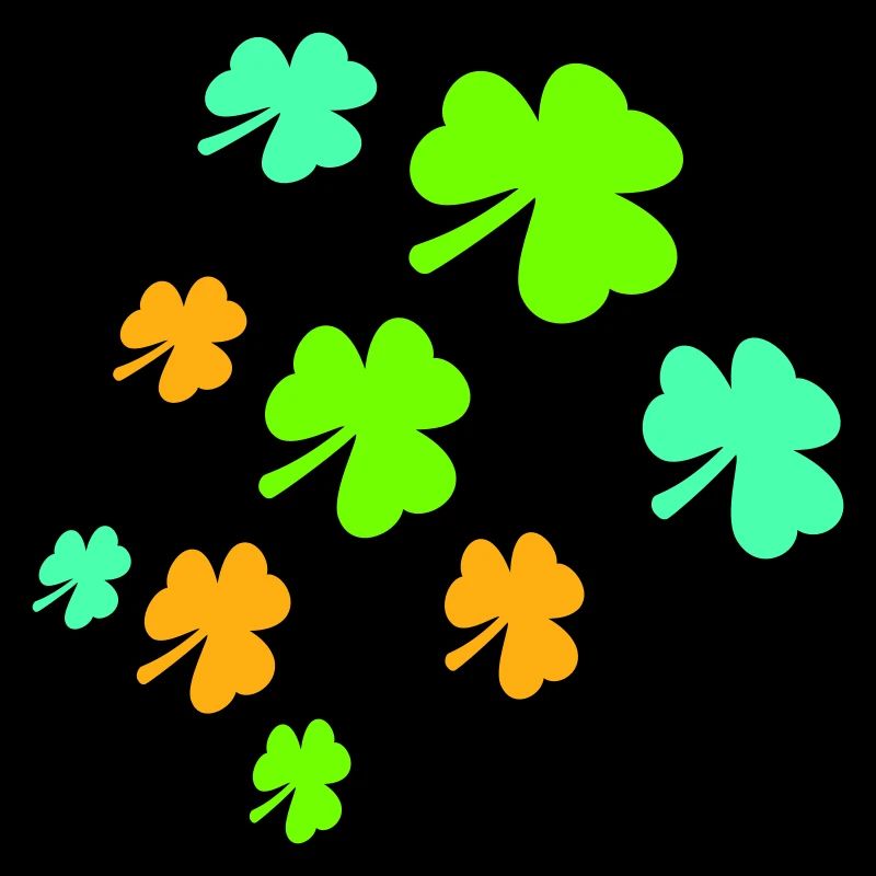 Shamrock Many Three-Leaf Leaves Green Pattern