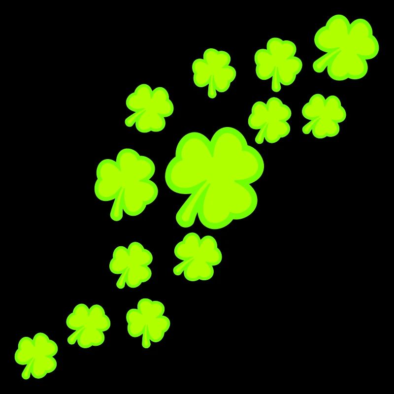 Shamrock Many Three-Leaf Leaves Green Pattern