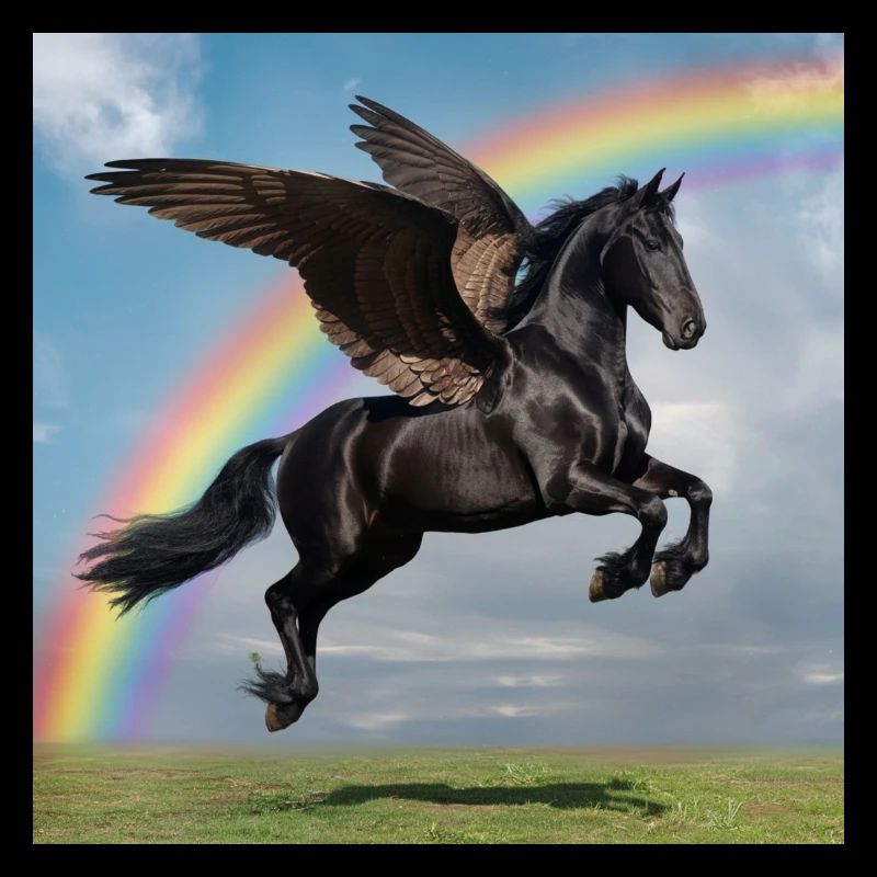 Pégase arc-en-ciel