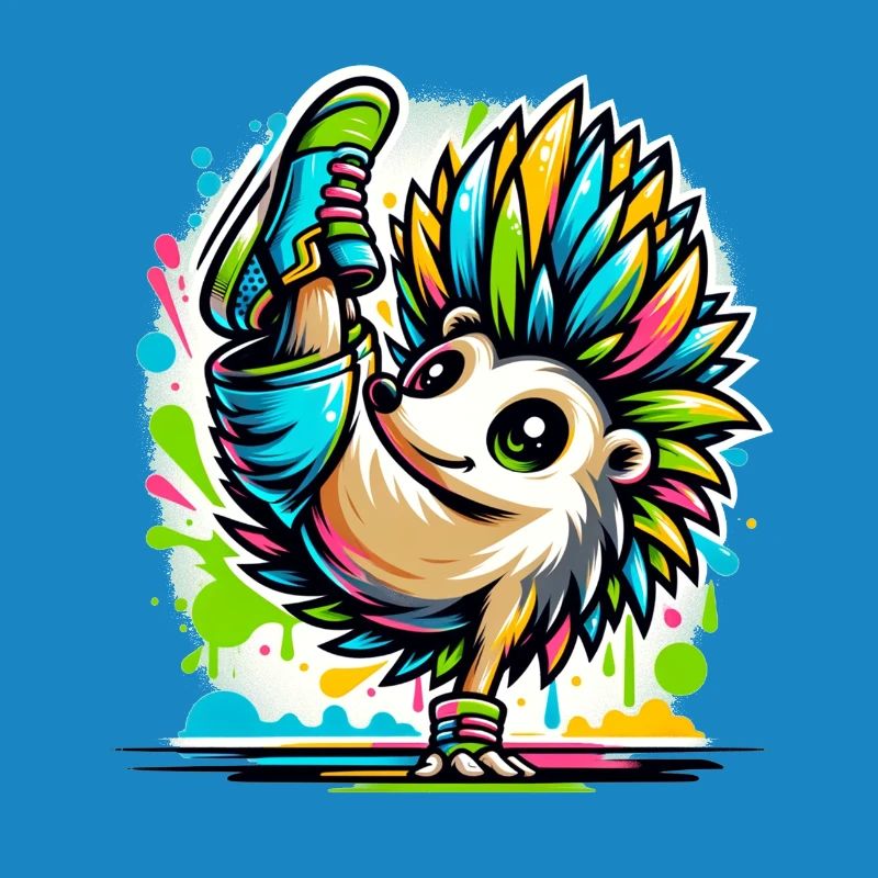 Cool Hedgehog Breakdance Dancing