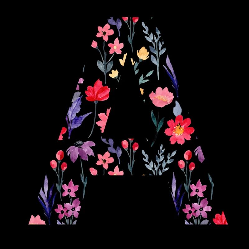 Personalized floral letter a - gift idea