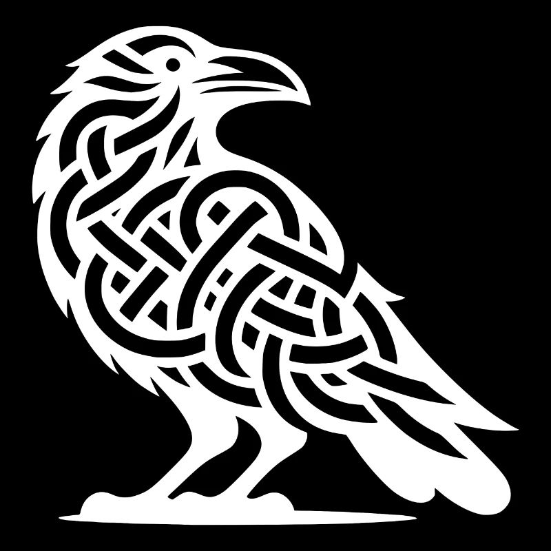 Wild Crows Bird Celtic Tattoo Knot Style