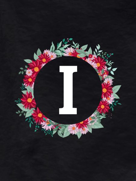 Buchstabe i Blumenkrone