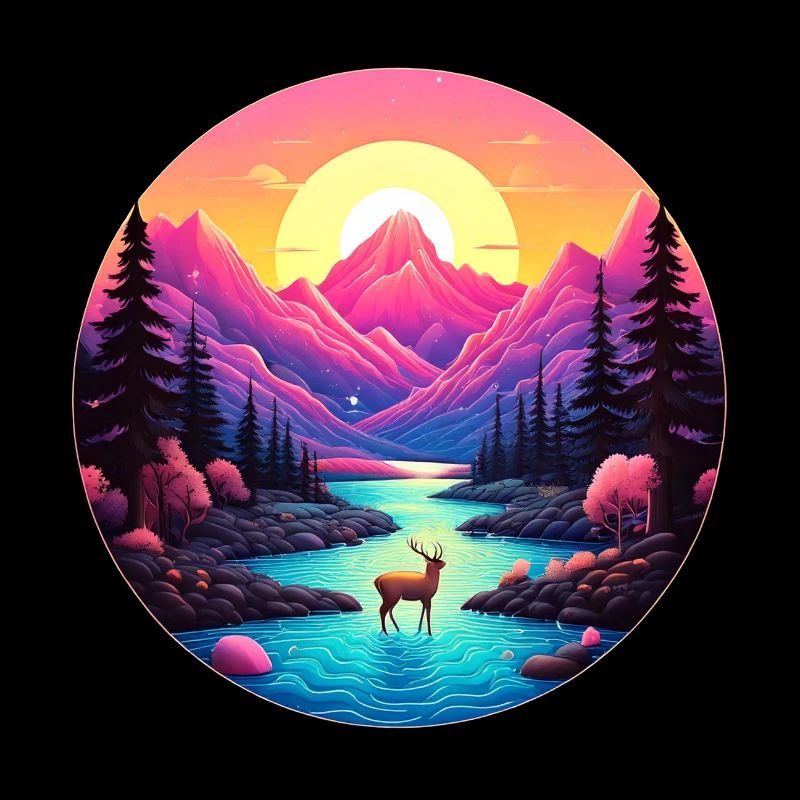 Majestic Deer at Sunset Gift