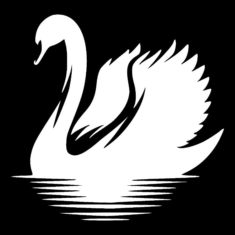 Eleganter Schwan Wasservogel Silhouette Portrait